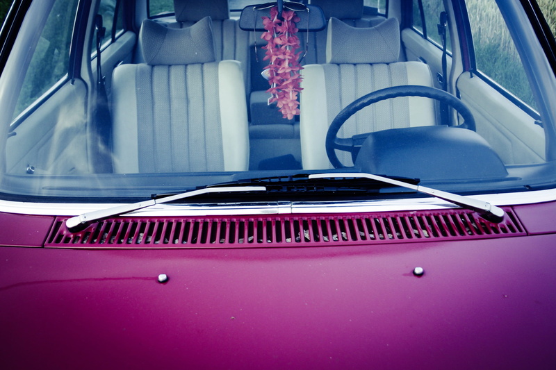 automobile, steering wheel, nature, luxury, red, transportation, pink color, no people, motor vehicle, windshield, vehicle interior, outdoors, vehicle