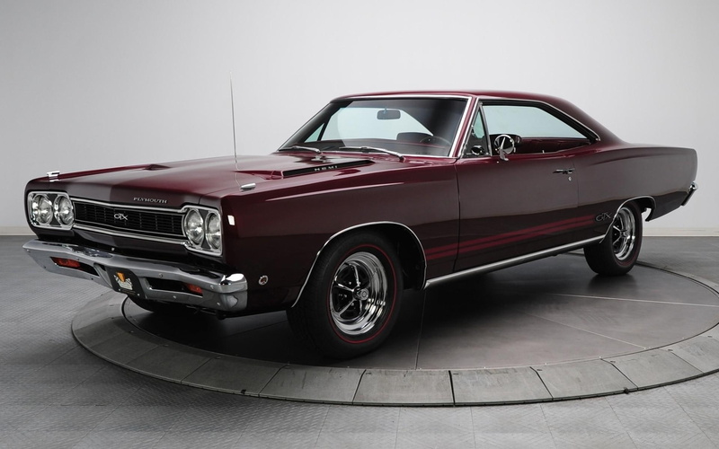 1968 plymouth gtx, car, 1080P, maroon, plymouth, burgundy, muscle, hemi, gtx