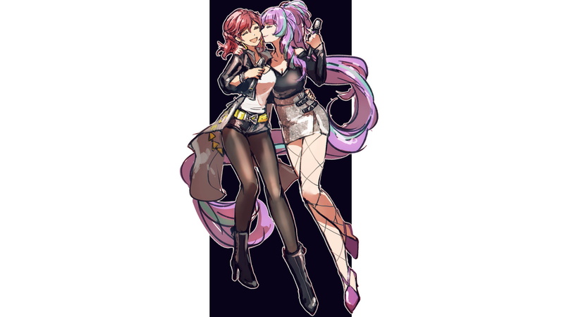 Walküre, anime girls, simple background, anime, 2K, white background, Macross Delta, Kaname Buccaneer, Mikumo Guynemer