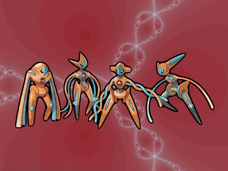 art, anime, 480P, hd, deoxys, pokemon, rare, psychic, red