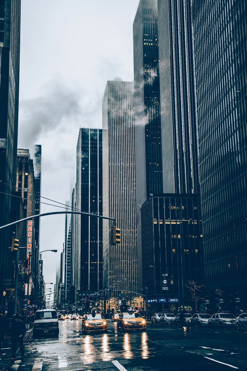 car, manhattan, day, financial district, avenue of the americas, cloud - sky, mode of transportation, outdoors, tall - high, transportation, 5K, smoke