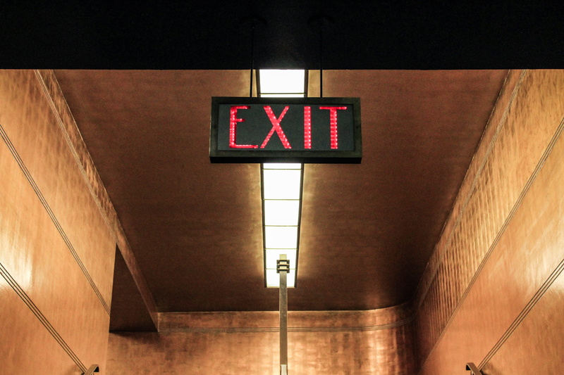 information, city, arrow symbol, warning sign, gold, exit, no people, sign, arrow, shield, text, guidance, new york, music, exit sign, leaving, communication