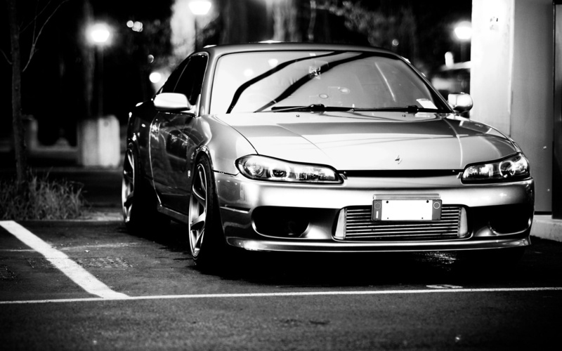 auto photo, auto, Nissan, silvia, black and white, car, s15, cars, 1080P