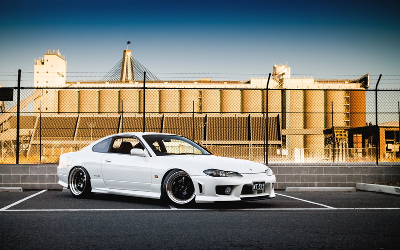 Silvia, white, tuning, Nissan, S15, 4K