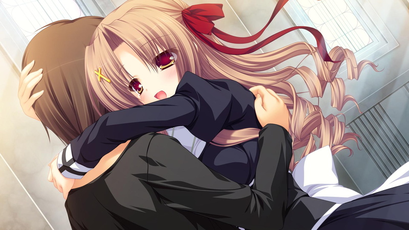 hair bows, kotoharu kanon, anime, girls, anime girls, kanon, filia, lunaris filia, bows, hug, 1080P, hair, kotoharu, lunaris