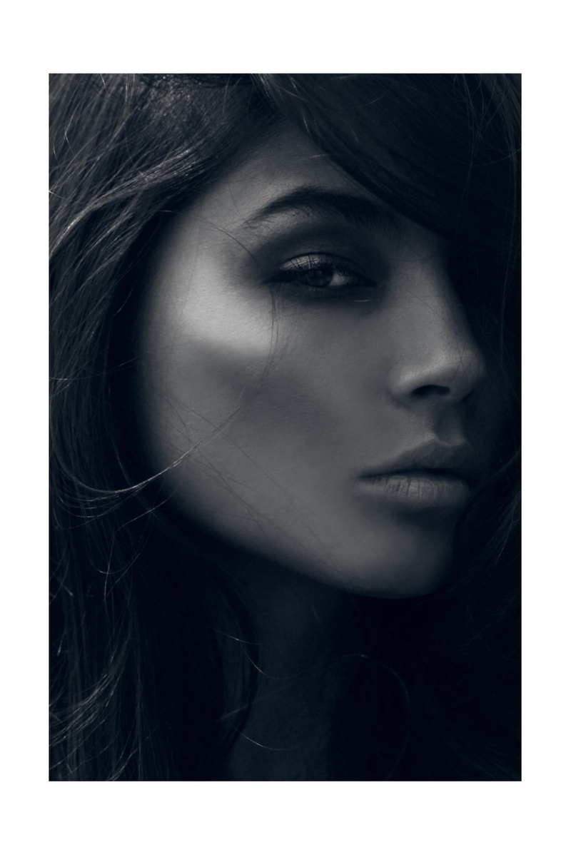 looking at camera, contemplation, monochrome, beautiful woman, close-up, airbrushed, one person, body part, young women, women, hairstyle, human face, human hair