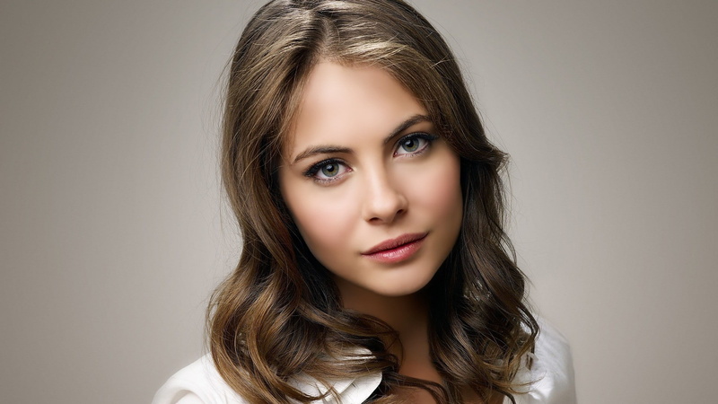 women, adolescence, hairstyle, adult, fashion, studio shot, green eyes, one person, young adult, human face, gray background, brown hair, teenager, Willa Holland