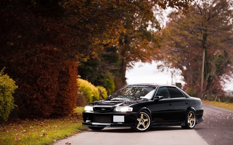 trees, Toyota, 1080P, chayzer, Cheser, road, machine, autumn, street, tayota
