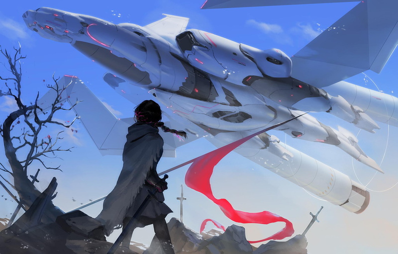 spear, technics, fantasy, swords, chaser, dragon, 1080P, white, warriors