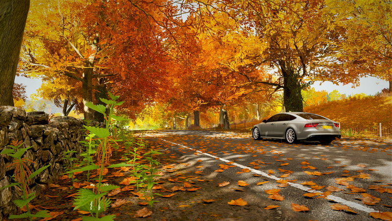 1080P, fall, car, Audi RS7, Forza Horizon 4, screen shot