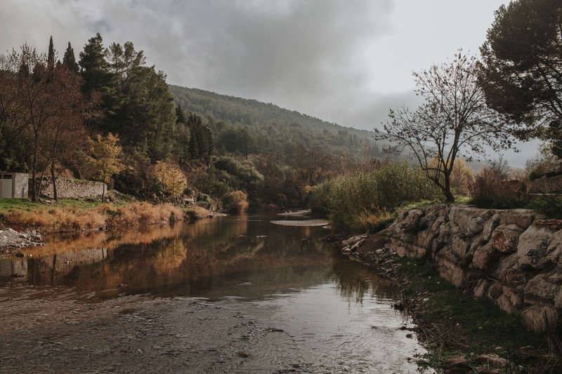 nature, water, tranquil scene, river, cloud - sky, non-urban scene, no people, tranquility, aude, plant, france, forest, lagrasse, waterfront, outdoors