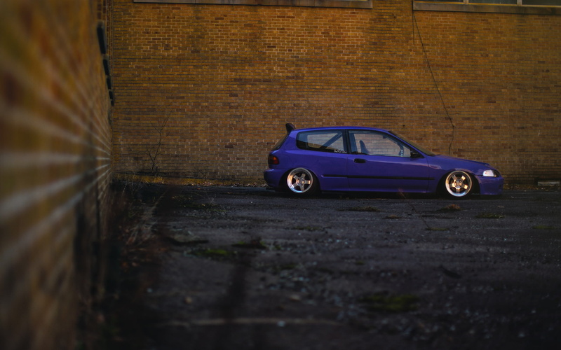 stance. Honda, Purple, civici, 1080P, profile, Honda Civic
