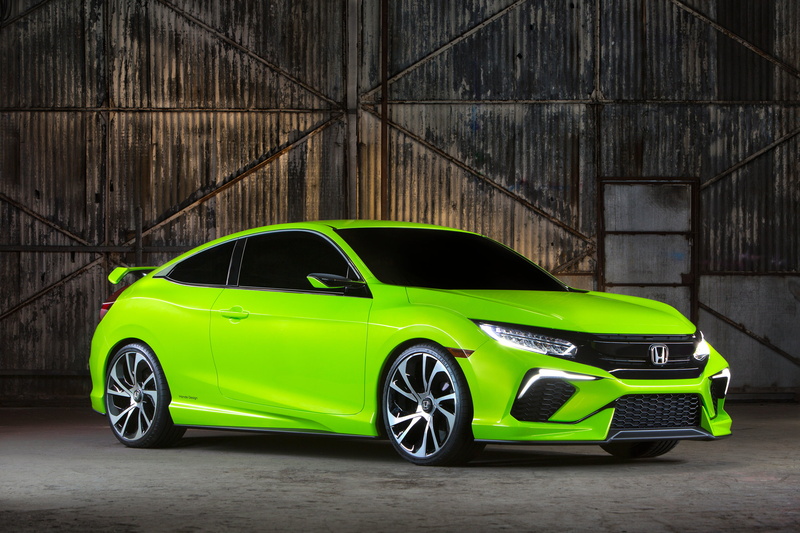built structure, transportation, luxury, coupe, motor vehicle, yellow, no people, 2015, garage, land vehicle, retro styled, motion, racecar, green, civici