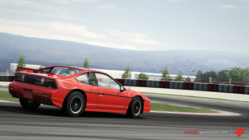 day, mountain, transportation, city, red, wheel, motion, Forza Motorsport 4, mode of transportation, no people, car, speed, road, nature, sign, land vehicle