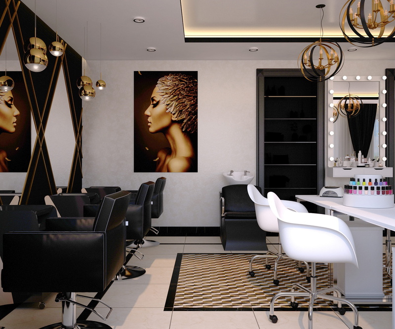lighting equipment, seat, interior design, retail, mannequin, mirror, luxury, interior designer, illuminated, salon, chair, indoors, retail display, 3 d
