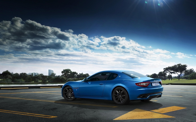 maserati, coupe, blue, granturismo, 2014, sport, cars, 2K
