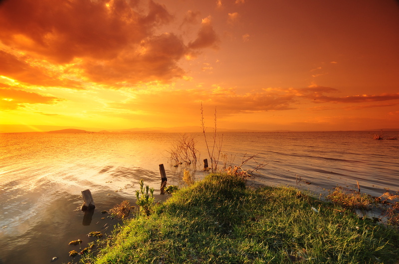 beach, Rift Valley, body of water, naivasha, Valley  green, hour, golden, 4K, nature, green grass, creative-commons, outdoors, grass, golden hour, sun