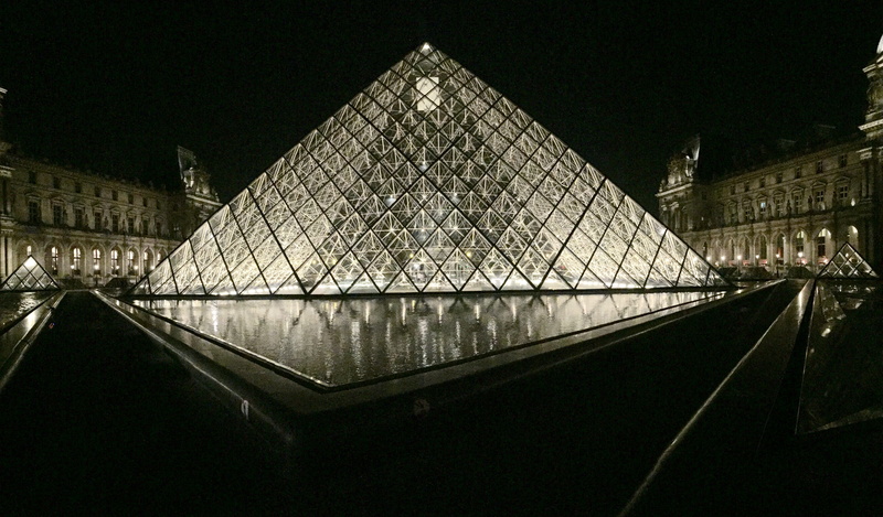 the past, built structure, sky, design, travel destinations, shape, building, architecture, building exterior, triangle shape, pyramid shape, night, 5K