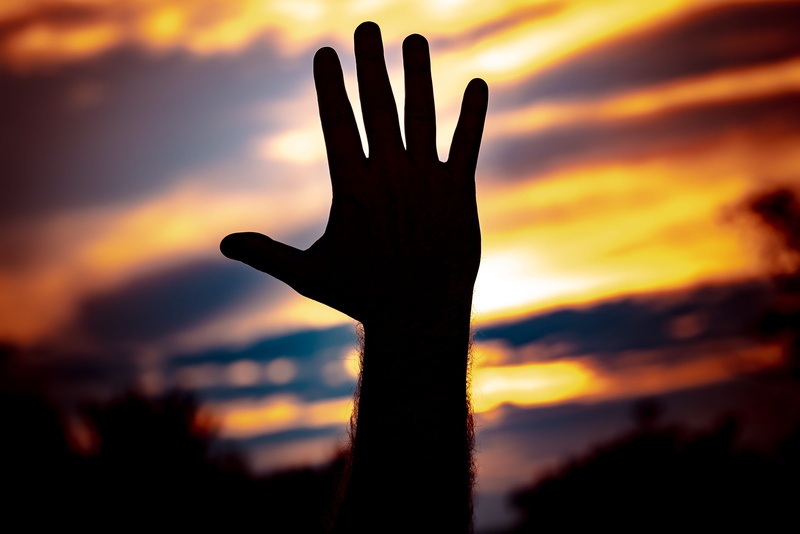 human finger, beauty in nature, hand raised, silhouette, personal, friend, body part, hand, cloud - sky, social, one person, cooperation, strength, finger