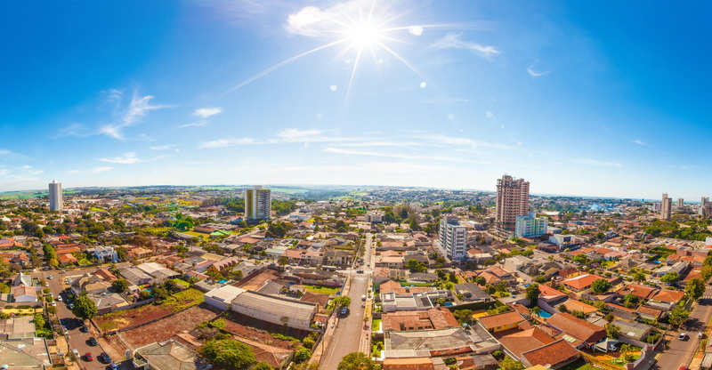 outdoors, modern, arapongas, sunbeam, west, east, cityscape, paraná, vision, sides, window, lens flare, building, sun, building exterior, residential district