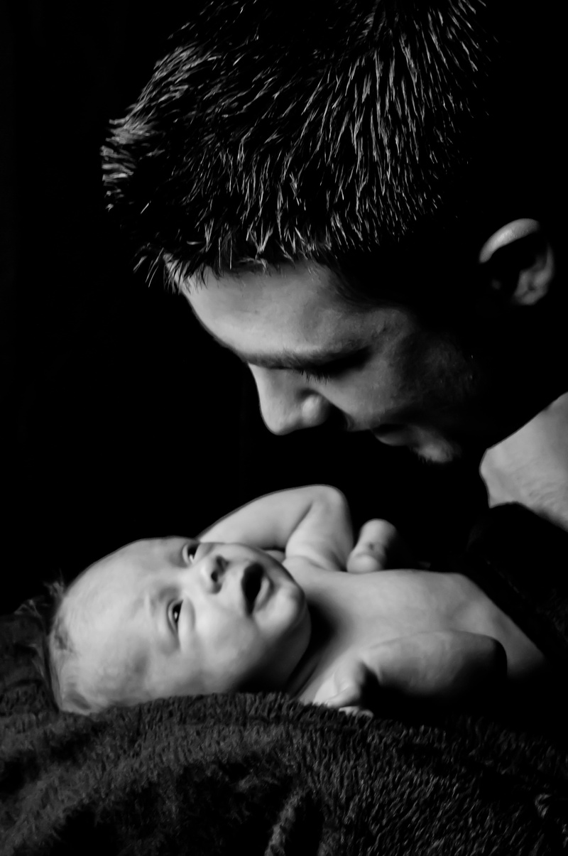 caucasian, adorable, little, childhood, togetherness, son, love, cute, men, bonding, family, innocence, infant, care, positive emotion, black And White