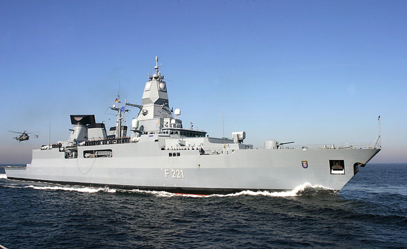 Warships, FGS Hessen (F221), Guided Missile Destroyer, Frigate, Warship, 1080P, German Navy