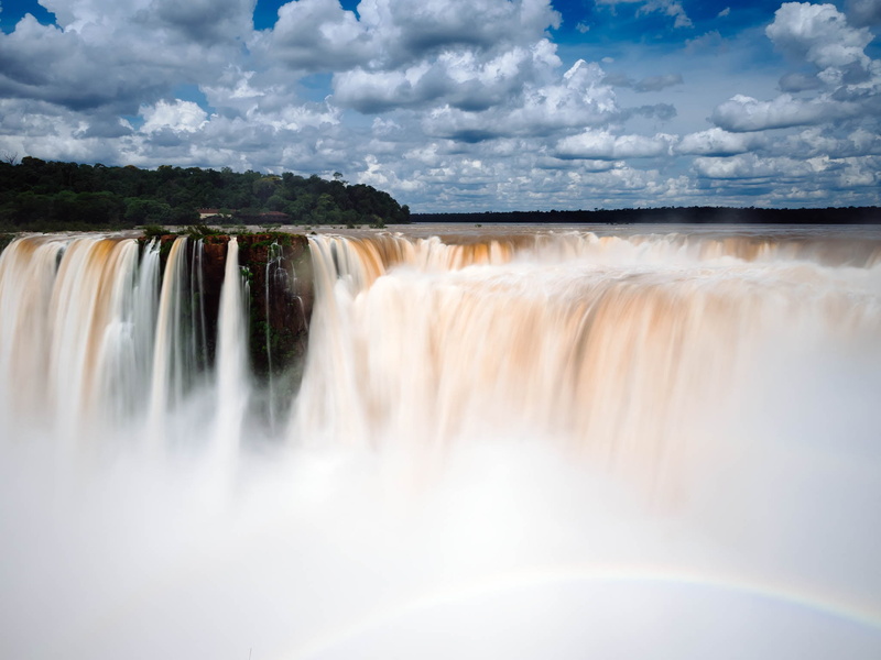 Regenbogen, seascape, Wasser, AR, photograph, rainbow, spray, scenics, landscape, 1080P, flow, scenic, person, South America, Natur, mist, Bäume, outdoors