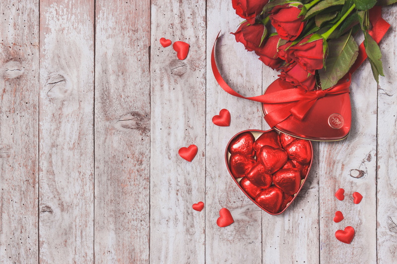 heart, candy, valentine`s day, hearts, roses, red, red roses, romantic, gift, 4K, love, chocolate