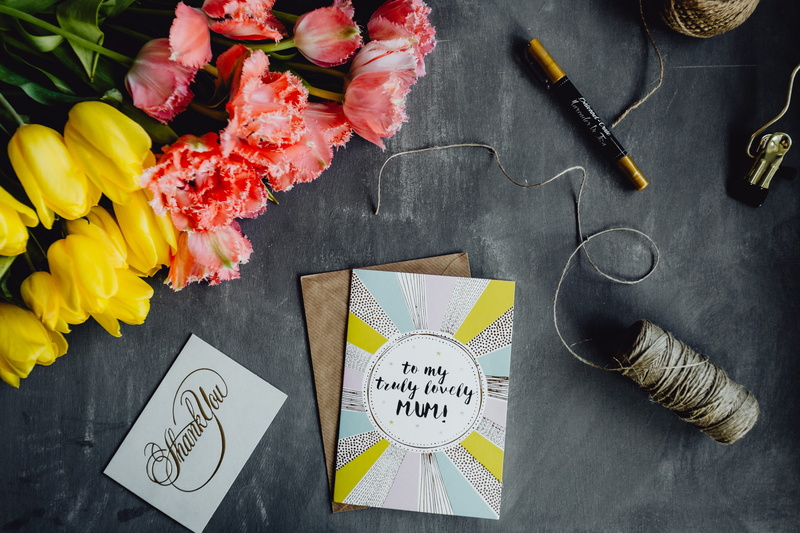rose, paper, close-up, greeting card, flower, bouquet, flowering plant, yellow, mom, art and craft, tulip, mother, tulips, nature, table, love, thank you
