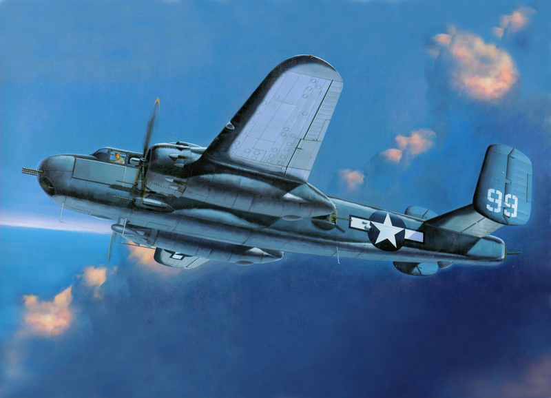 B-25, plane, art, mode of transportation, American, smoke - physical structure, fighter plane, 8K, the sky, North, no people, radius, on the move, quintuple