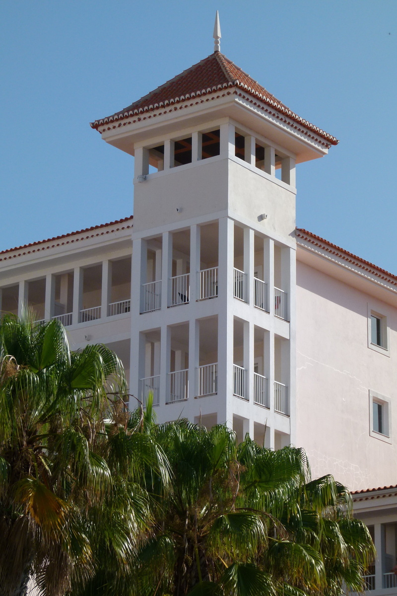 portugal, sky, flower island, clear sky, palm tree, tower, building exterior, madeira, day, architecture, travel destinations, tropical climate, building