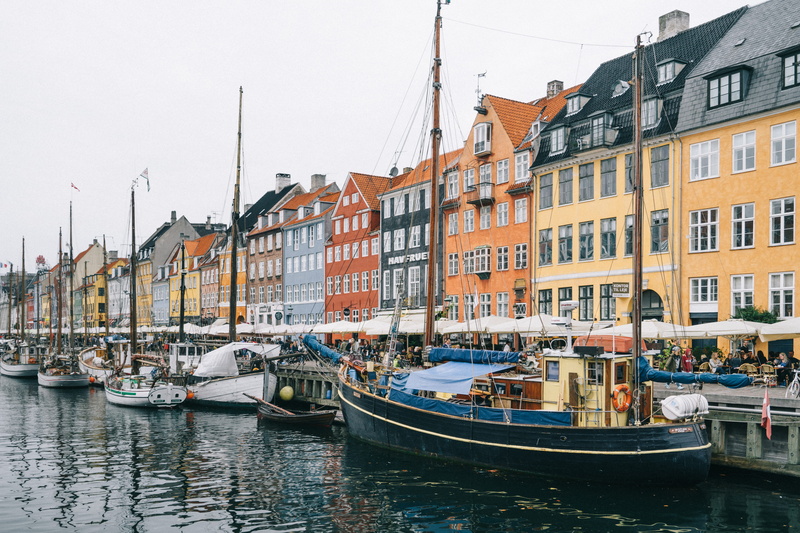 nyhavn, built structure, transportation, harbor, apartment, day, boats, residential district, water, summer, architecture, 4K, ships, travel, denmark