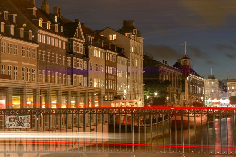 illuminated, reflection, waterfront, 5K, canal, architecture, denmark, nature, river, sky, water, building, motion, building exterior, transportation