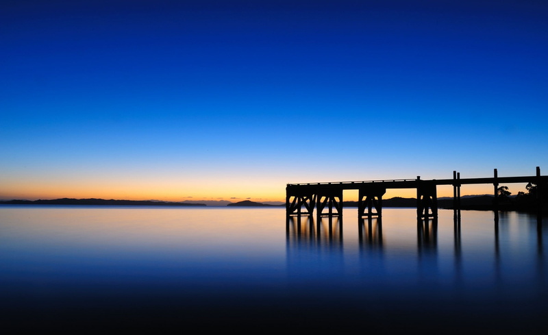 sky, outdoors, built structure, connection, architectural column, copy space, clear sky, blue, scenics - nature, body, Beach, Nature, bridge, maraetai