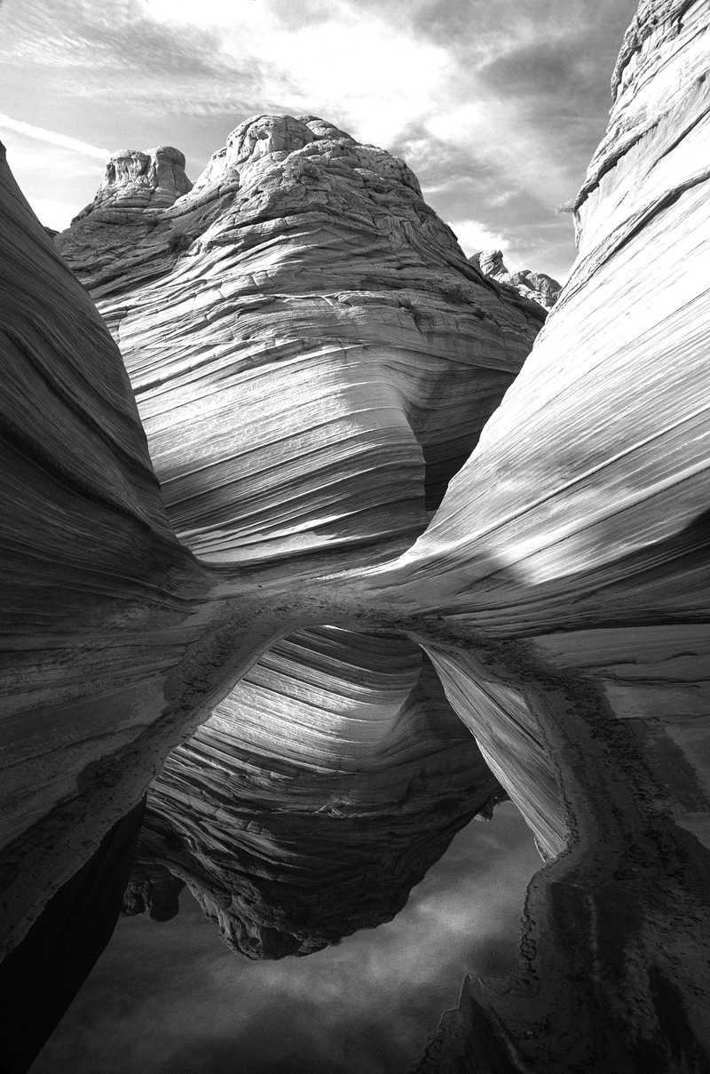 cloud - sky, rock, geology, water, desert, outdoors, formation, rock formation, travel destinations, travel, dry, the wave, natural, scenics, rock formations