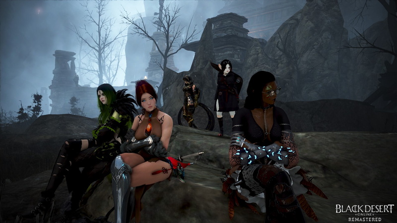 video game characters, 1080P, glasses, Black Desert, screen shot, video game girls, legs crossed, rocks, fantasy girl, video game art, black desert online