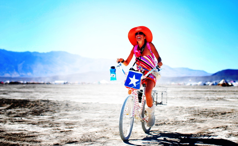 childhood, child, nature, leisure activity, sleeveless, dress, casual clothing, United States, mountain, sunlight, outdoors, Happy, land, burning man, pink