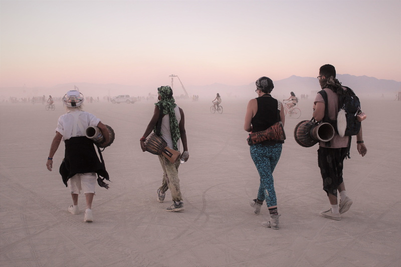group of people, instruments, misty, friendship, exploration, people, music, cool attitude, field, artist, women, sand, sky, adult, planet, desert, full length