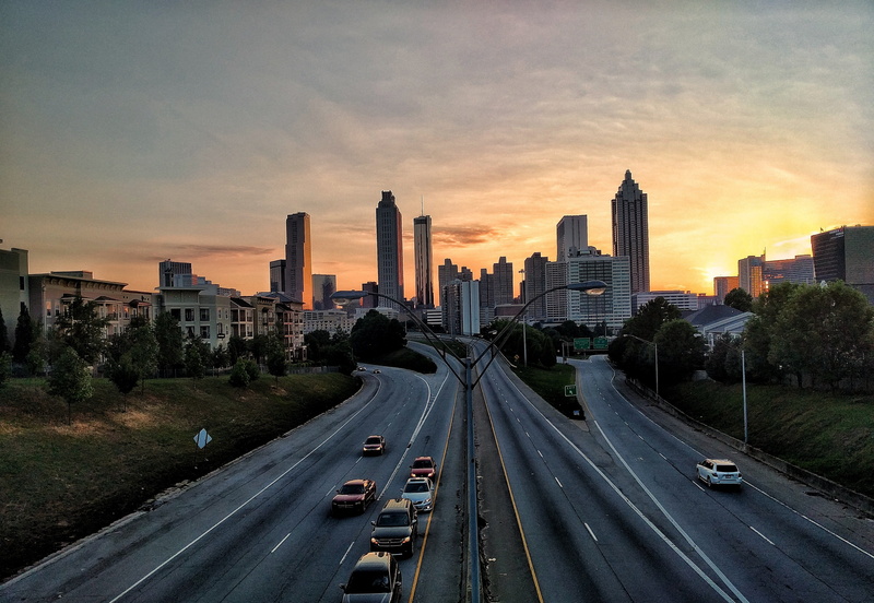 highway, 4K, city, building, multiple lane highway, jackson street bridge, tall - high, landscape, architecture, office building exterior, cloud - sky