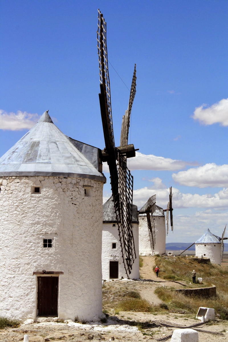 culture, cloud - sky, landscape, old, wind turbine, historical, no people, sky, history, traditional windmill, la mancha, mill, don quixote, blue, 1080P