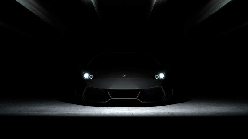 lamborghini, parking garage, light - natural phenomenon, automotive lighting, supercar, dark, lambo, indoors, close-up, black car, night, lighting equipment