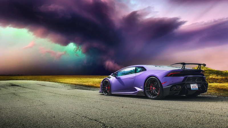 hurakan, hurricane, Lamborghini, Huracan, 1080P, road, storm