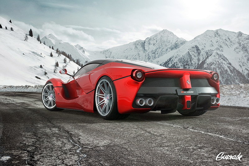 day, car, Wheels, winter, non-urban scene, beauty in nature, Moutian, mountain range, scenics - nature, coupe, White, LaFerrari, snowcapped mountain, HRE