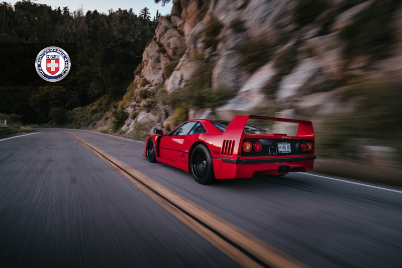 supercars, f40, wheels, red, cars, 1080P, ferrari, hre
