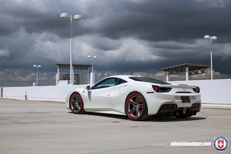 hre, cars, 488, gtb, wheels, ferrari, white, 1080P