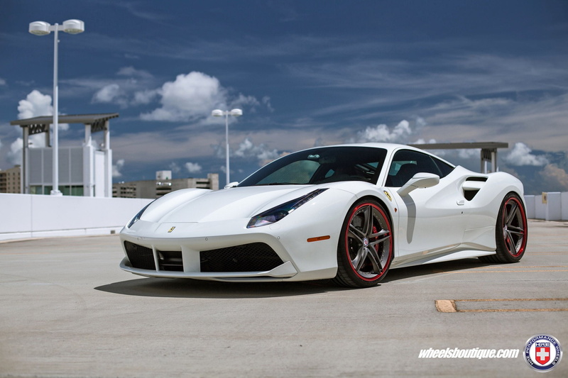 1080P, wheels, gtb, ferrari, hre, 488, cars, white