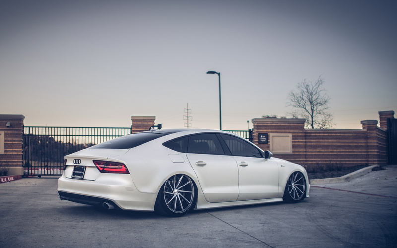 Audi, 2K, rear, A7, Audi Tuning, wheels, Vossen, lights, tuning