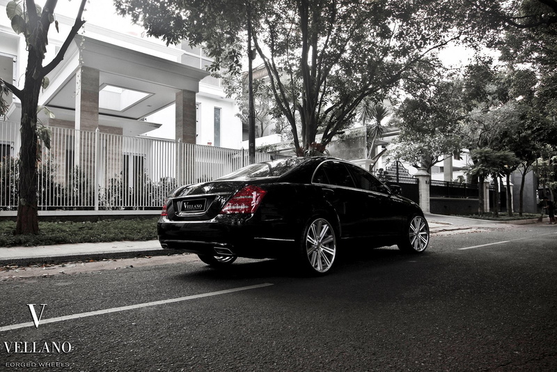 tuning, wheels, black, class s, vellano, w221, 720P, cars, mercedes
