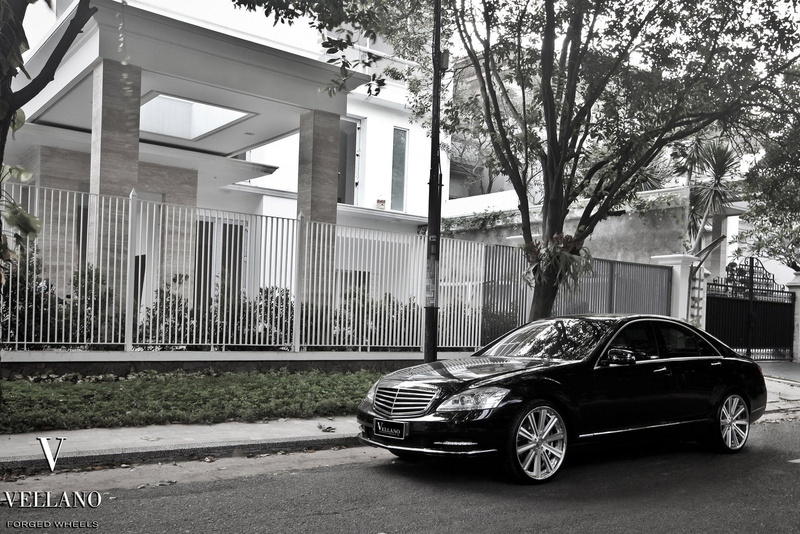 black, wheels, 720P, vellano, cars, w221, mercedes, tuning, class s