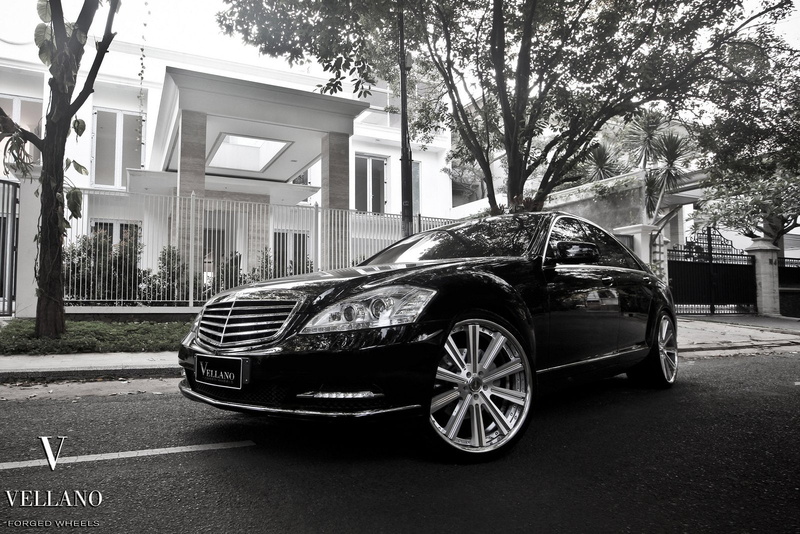 wheels, cars, vellano, mercedes, black, w221, class s, tuning, 720P